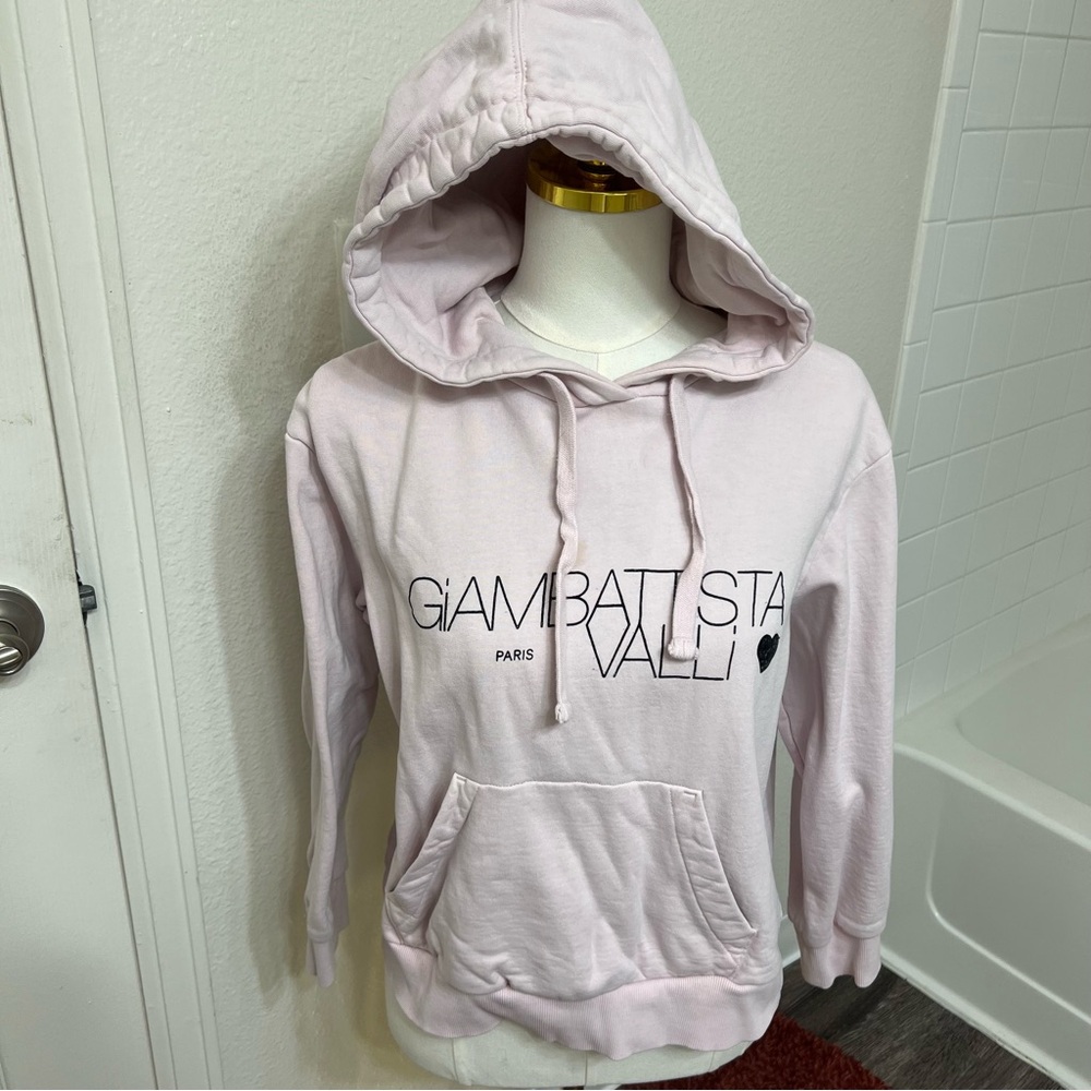 Giambattista Valli X H&M collab light pink hoodie sweatshirt collection designer